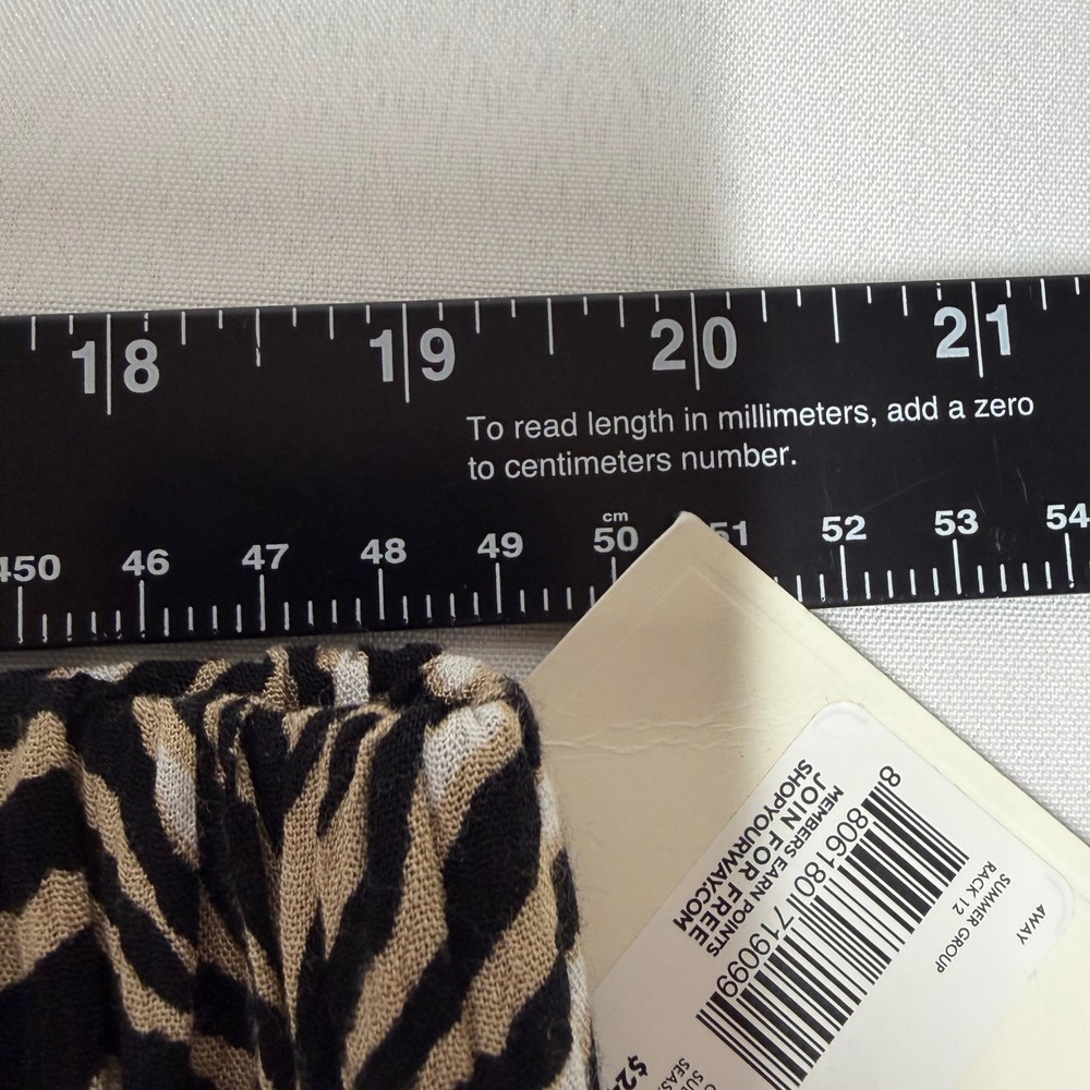 Vintage Jaclyn Smith Zebra Print High-Low Rayon Maxi Skirt XXL NWT Animal Print - Picture 8 of 11